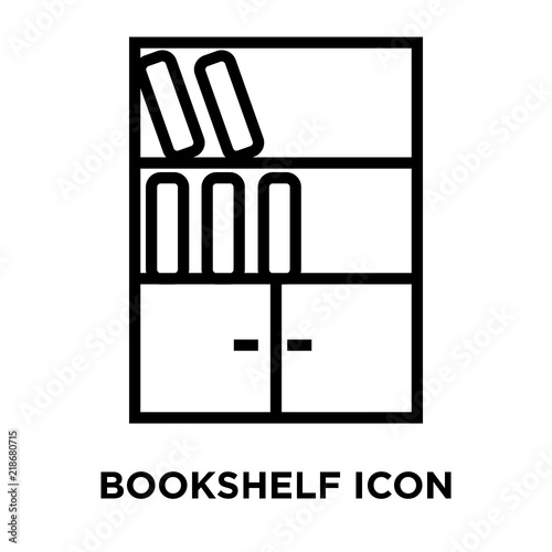 bookshelf icon on white background. Modern icons vector illustration. Trendy bookshelf icons