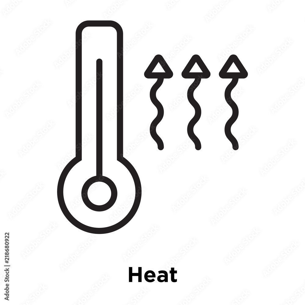 Heat icon vector isolated on white background, Heat sign Heat icon vector isolated on white background, Heat sign