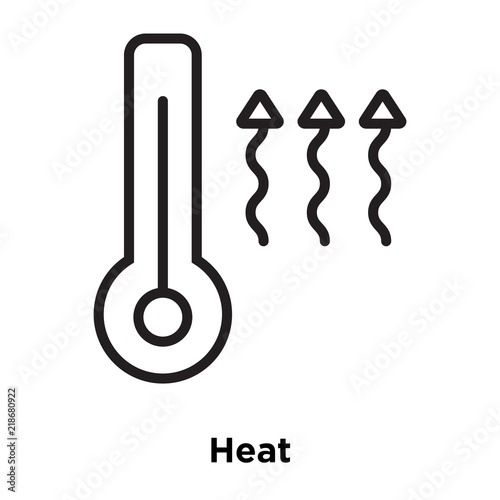 Heat icon vector isolated on white background, Heat sign