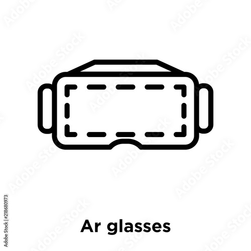 ar glasses icon isolated on white background. Modern and editable ar glasses icon. Simple icons vector illustration.