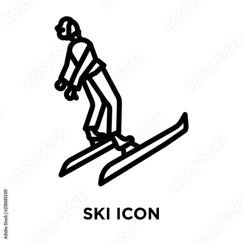ski icon on white background. Modern icons vector illustration. Trendy ski icons