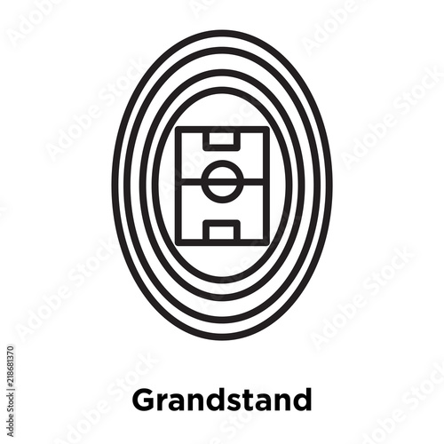grandstand icon isolated on white background. Simple and editable grandstand icons. Modern icon vector illustration.