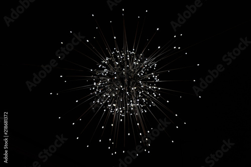 led chandelier with black background