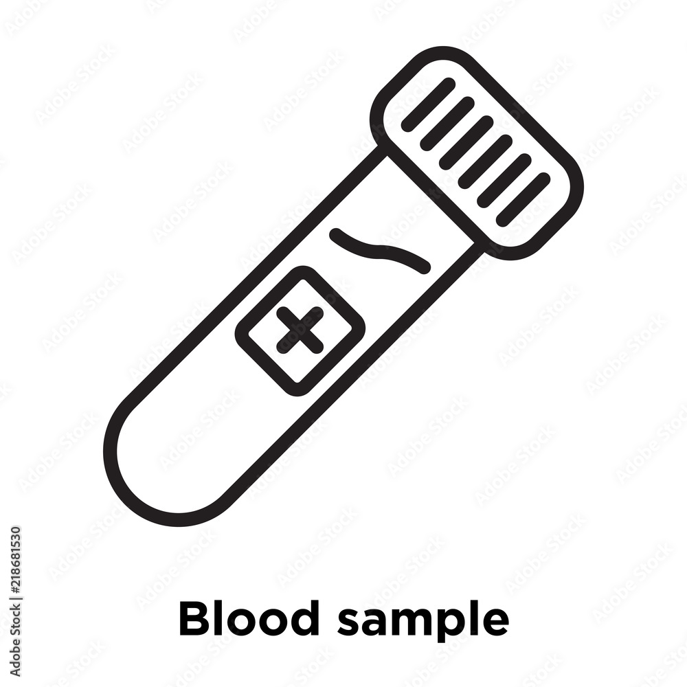 blood sample icons isolated on white background. Modern and editable