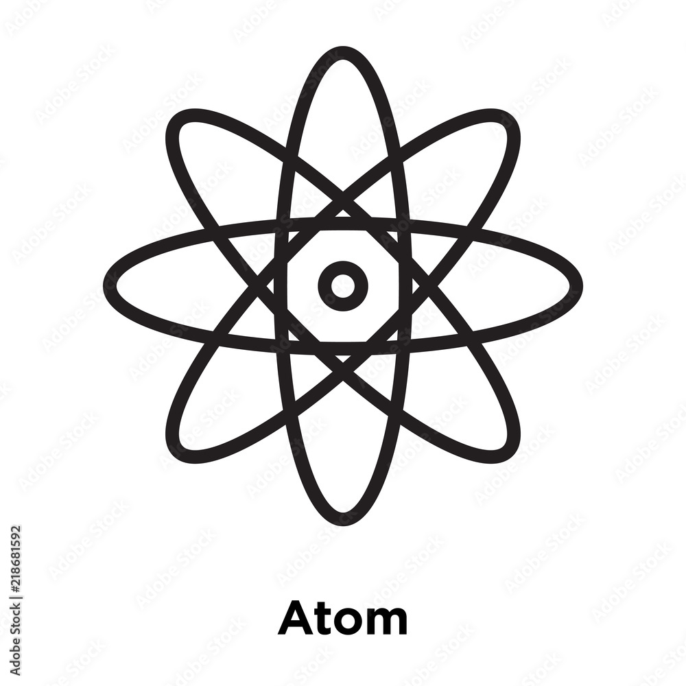 Atom icon vector isolated on white background, Atom sign Atom icon vector isolated on white background, Atom sign