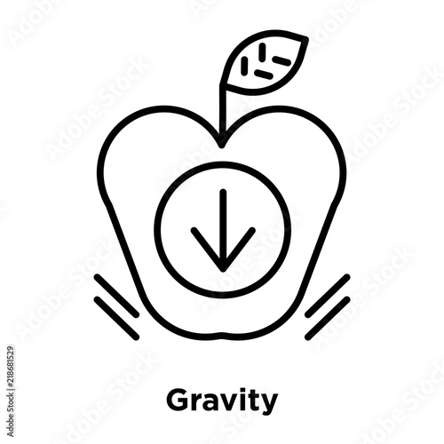 gravity icon isolated on white background. Simple and editable gravity icons. Modern icon vector illustration.