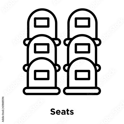 seats icon isolated on white background. Modern and editable seats icon. Simple icons vector illustration.