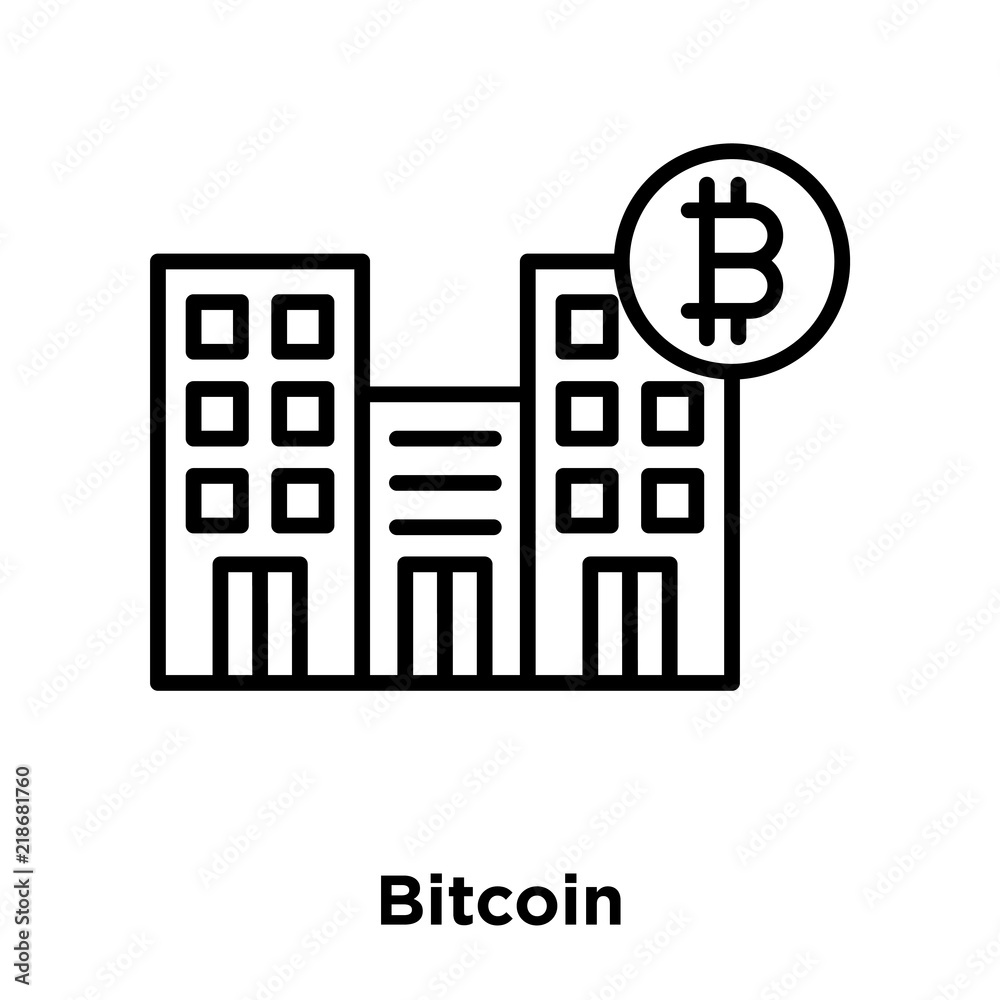Bitcoin icon vector isolated on white background, Bitcoin sign , thin line design elements in outline style Bitcoin icon vector isolated on white background, Bitcoin sign , thin line design elements in outline style