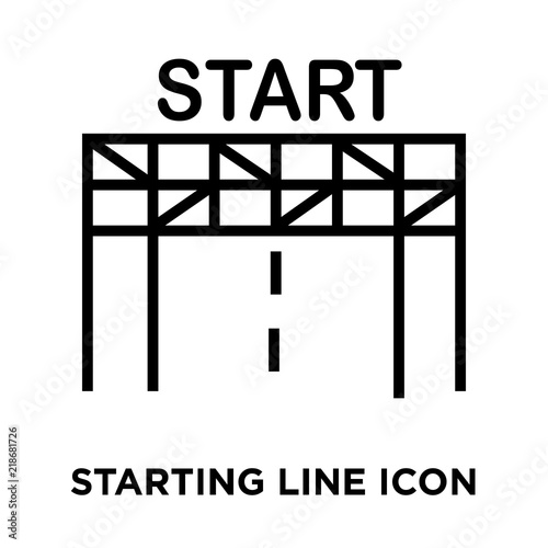 starting icon on white background. Modern icons vector illustration. Trendy starting icons