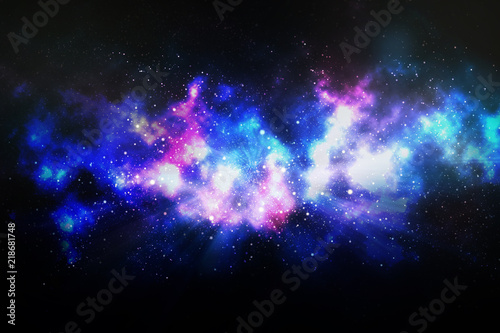 Space bright fantasy abstract background