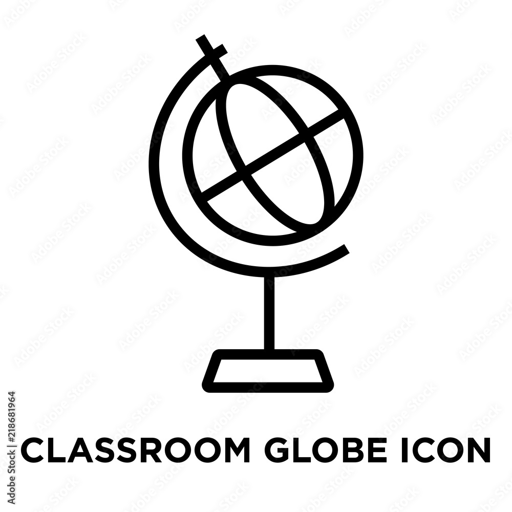 classroom globe icon on white background. Modern icons vector illustration. Trendy classroom globe icons classroom globe icon on white background. Modern icons vector illustration. Trendy classroom globe icons