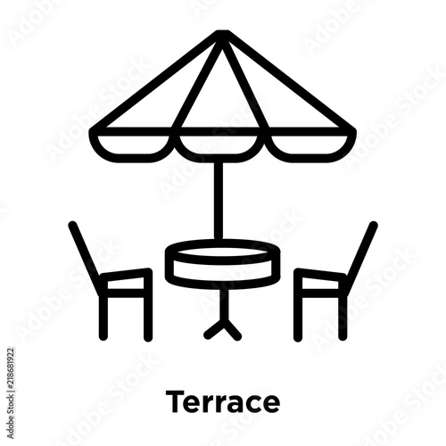 terrace icon isolated on white background. Modern and editable terrace icon. Simple icons vector illustration.