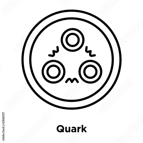 quark icon isolated on white background. Simple and editable quark icons. Modern icon vector illustration.