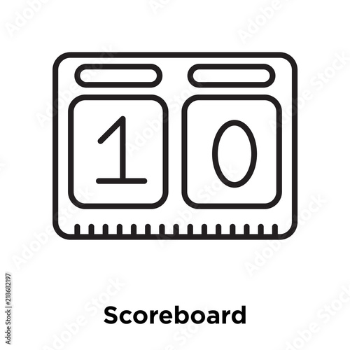 scoreboard icon isolated on white background. Simple and editable scoreboard icons. Modern icon vector illustration.