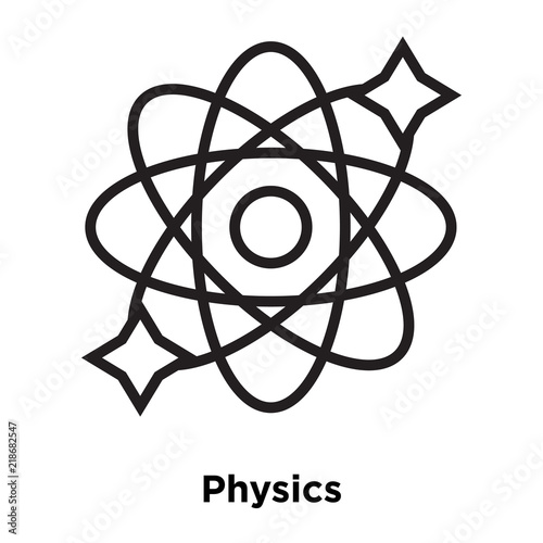 Physics icon vector isolated on white background, Physics sign