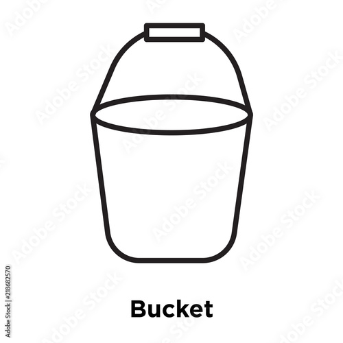 bucket icon isolated on white background. Simple and editable bucket icons. Modern icon vector illustration.