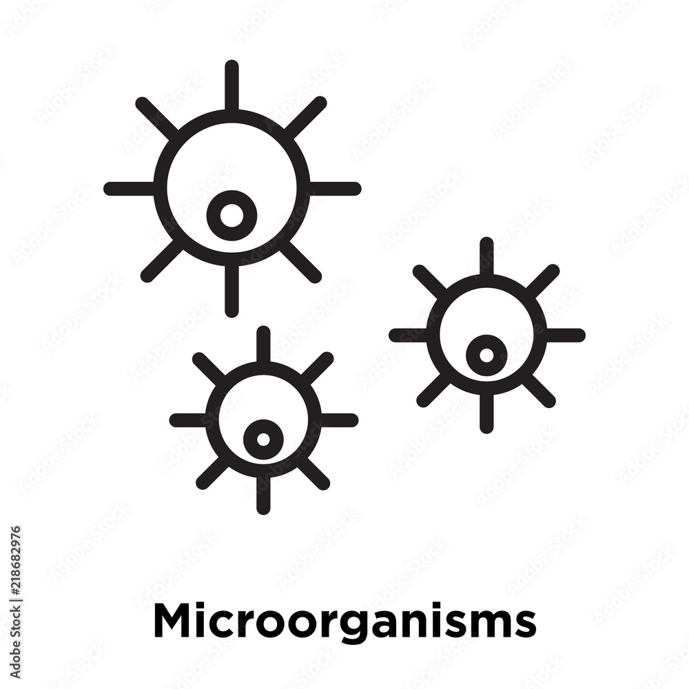 Microorganisms icon vector isolated on white background, Microorganisms sign Microorganisms icon vector isolated on white background, Microorganisms sign
