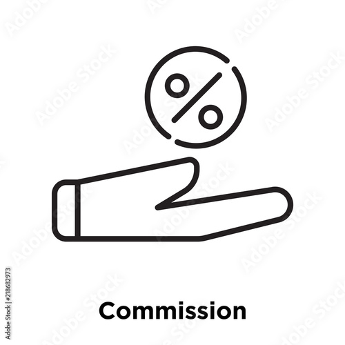 commission icon isolated on white background. Simple and editable commission icons. Modern icon vector illustration.