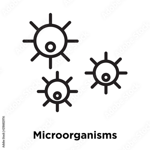 Microorganisms icon vector isolated on white background, Microorganisms sign