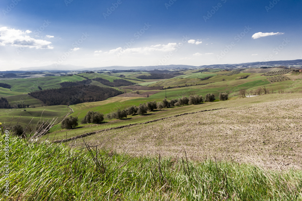 tuscany hills at the end of winter