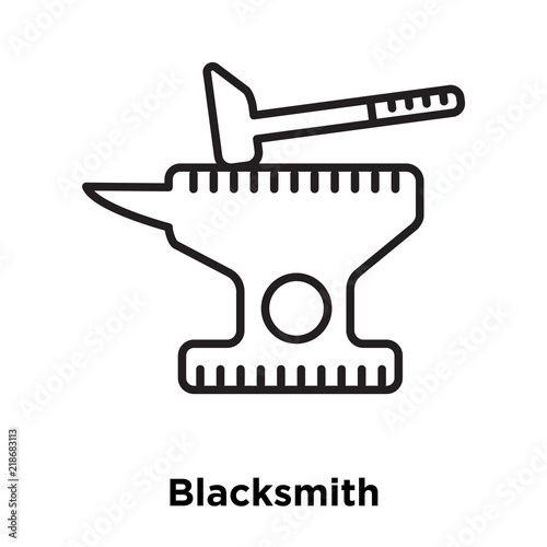 blacksmith icon isolated on white background. Simple and editable blacksmith icons. Modern icon vector illustration.