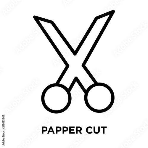 papper cut scirssors icon on white background. Modern icons vector illustration. Trendy papper cut scirssors icons