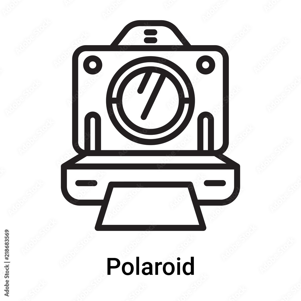 Polaroid icon vector isolated on white background, Polaroid sign , line or  linear symbol and sign design in outline style Stock Vector | Adobe Stock