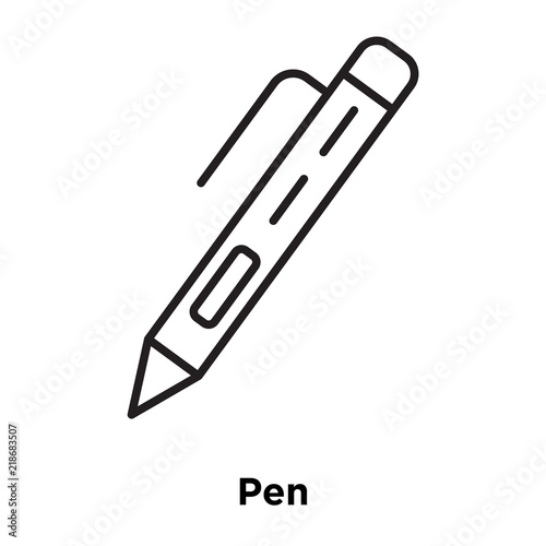 pen icon isolated on white background. Simple and editable pen icons. Modern icon vector illustration.