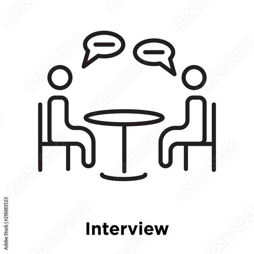 interview icon isolated on white background. Simple and editable interview icons. Modern icon vector illustration.