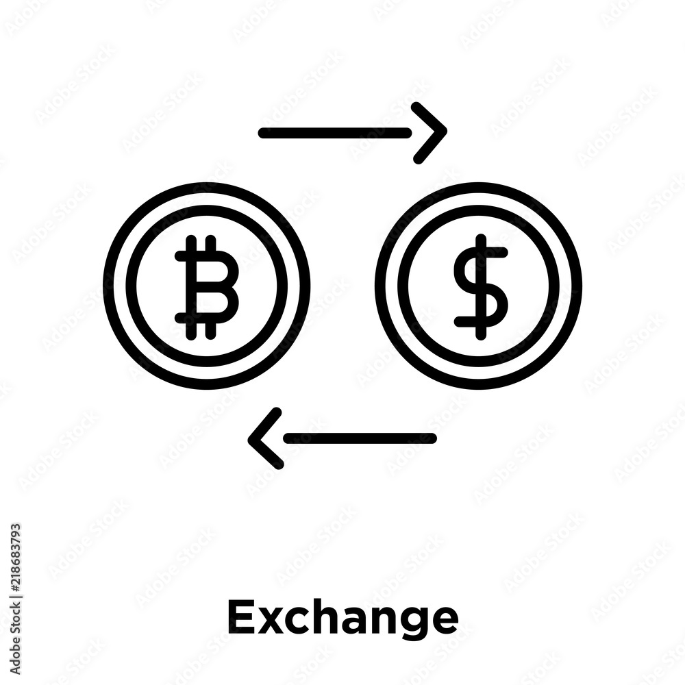 Exchange icon vector isolated on white background, Exchange sign , thin line design elements in outline style Exchange icon vector isolated on white background, Exchange sign , thin line design elements in outline style