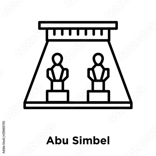 abu simbel icon isolated on white background. Modern and editable abu simbel icon. Simple icons vector illustration.