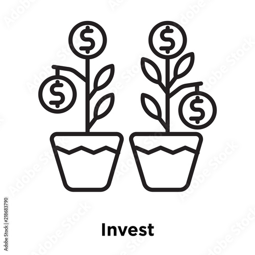 invest icon isolated on white background. Simple and editable invest icons. Modern icon vector illustration.
