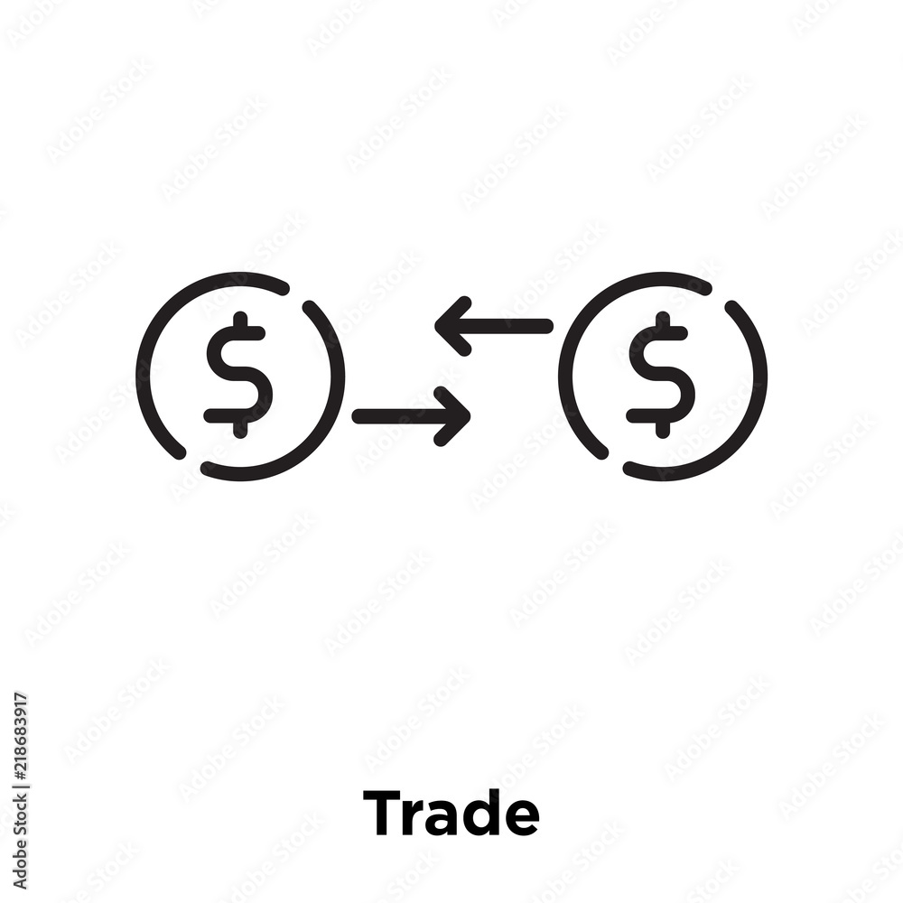 trade icon isolated on white background. Simple and editable trade icons. Modern icon vector illustration. trade icon isolated on white background. Simple and editable trade icons. Modern icon vector illustration.