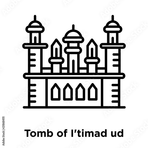 tomb of i'timad ud daulch icon isolated on white background. Modern and editable tomb of i'timad ud daulch icon. Simple icons vector illustration.