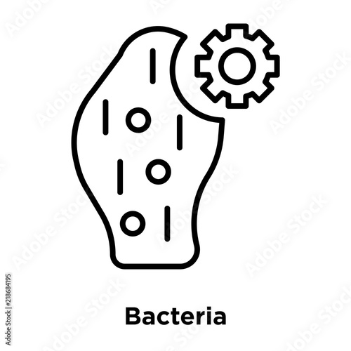 Bacteria icon vector isolated on white background, Bacteria sign , thin line design elements in outline style