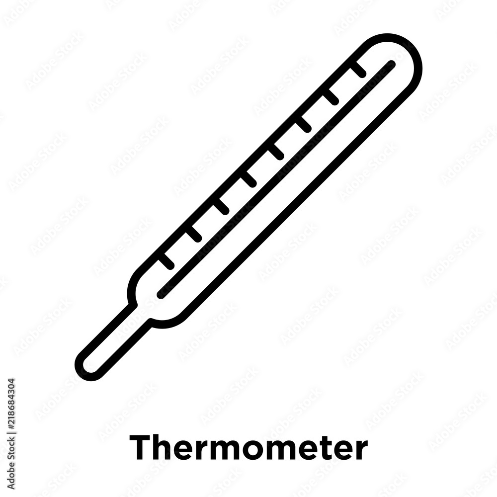 Thermometer icon vector isolated on white background, Thermometer sign , thin line design elements in outline style Thermometer icon vector isolated on white background, Thermometer sign , thin line design elements in outline style