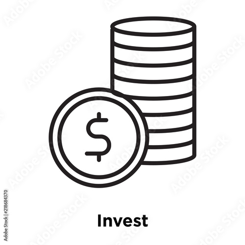 invest icon isolated on white background. Simple and editable invest icons. Modern icon vector illustration.
