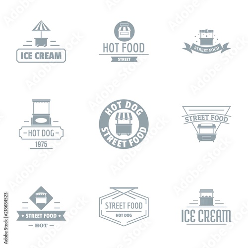 Hot dinner logo set. Simple set of 9 hot dinner vector logo for web isolated on white background