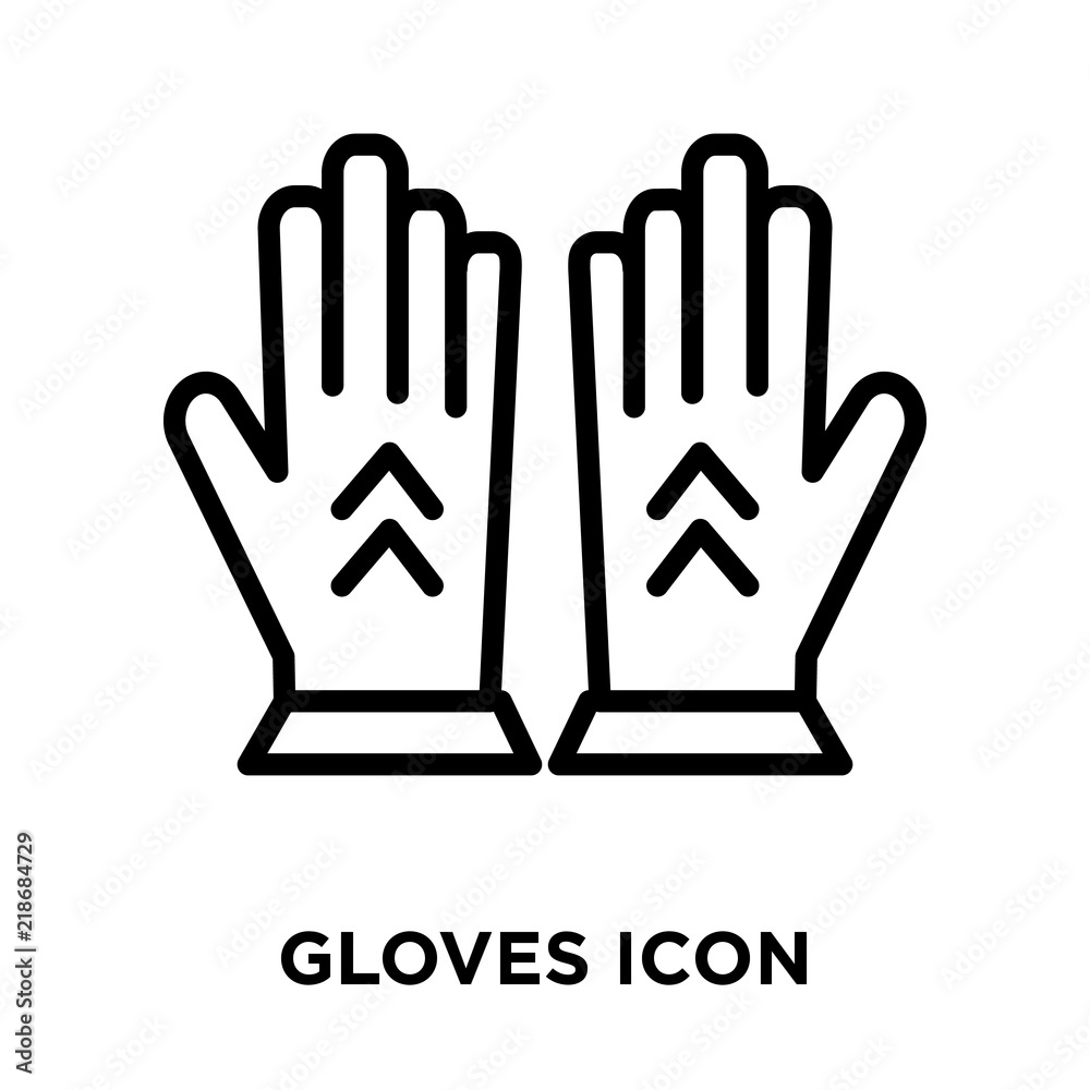 gloves icon on white background. Modern icons vector illustration. Trendy gloves icons gloves icon on white background. Modern icons vector illustration. Trendy gloves icons