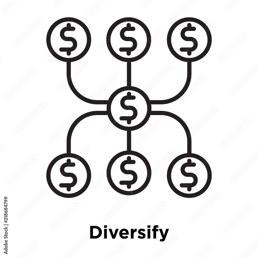 diversify icon isolated on white background. Simple and editable diversify icons. Modern icon vector illustration. diversify icon isolated on white background. Simple and editable diversify icons. Modern icon vector illustration.