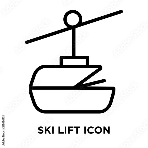 ski lift icon on white background. Modern icons vector illustration. Trendy ski lift icons