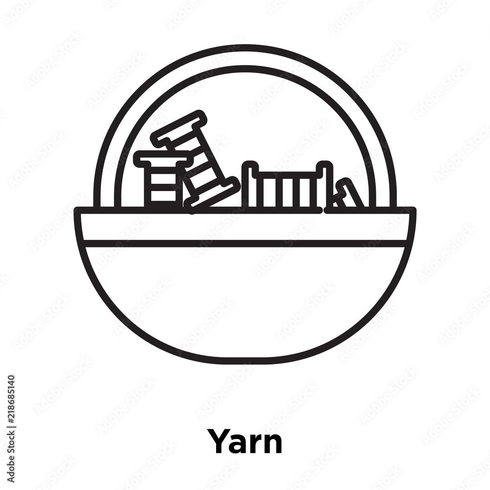 yarn icon isolated on white background. Simple and editable yarn icons. Modern icon vector illustration. yarn icon isolated on white background. Simple and editable yarn icons. Modern icon vector illustration.