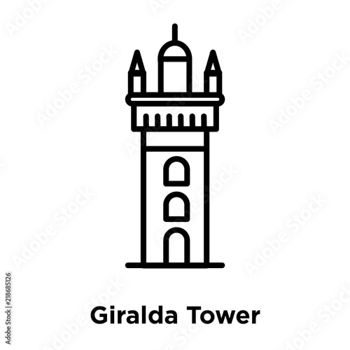 giralda tower icon isolated on white background. Modern and editable giralda tower icon. Simple icons vector illustration. photo