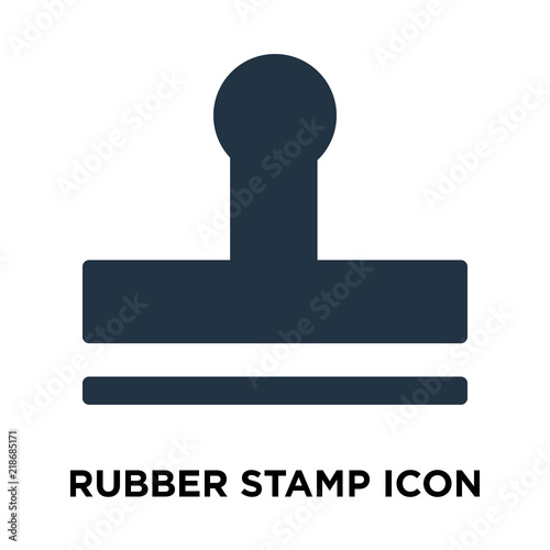Rubber stamp icon vector isolated on white background, Rubber stamp sign