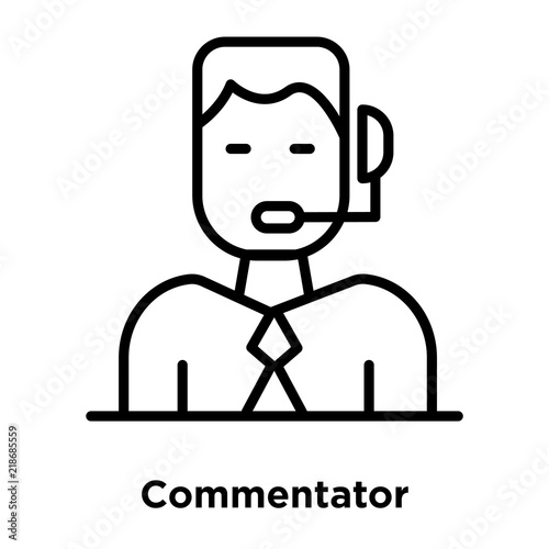 commentator icon isolated on white background. Modern and editable commentator icon. Simple icons vector illustration.