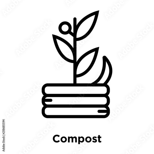compost icon isolated on white background. Modern and editable compost icon. Simple icons vector illustration.