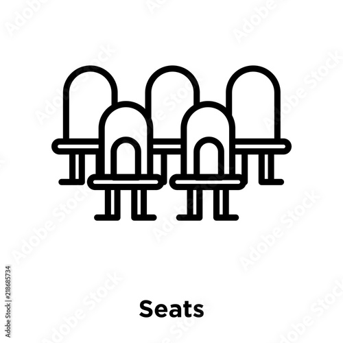 seats icon isolated on white background. Modern and editable seats icon. Simple icons vector illustration.