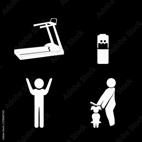 human icons set. active, histology, religious and water graphic works