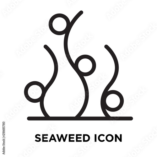 Seaweed icon vector isolated on white background, Seaweed sign , line symbol or linear element design in outline style