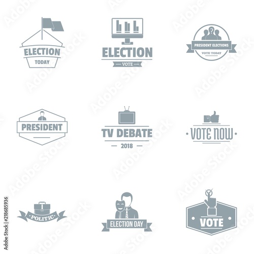 Choice of the government logo set. Simple set of 9 choice of the government vector logo for web isolated on white background